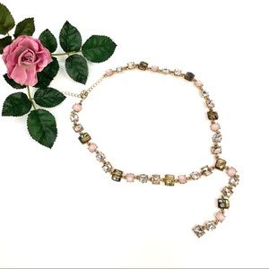 Gorgeous Gold & Rhinestone Statement Necklace